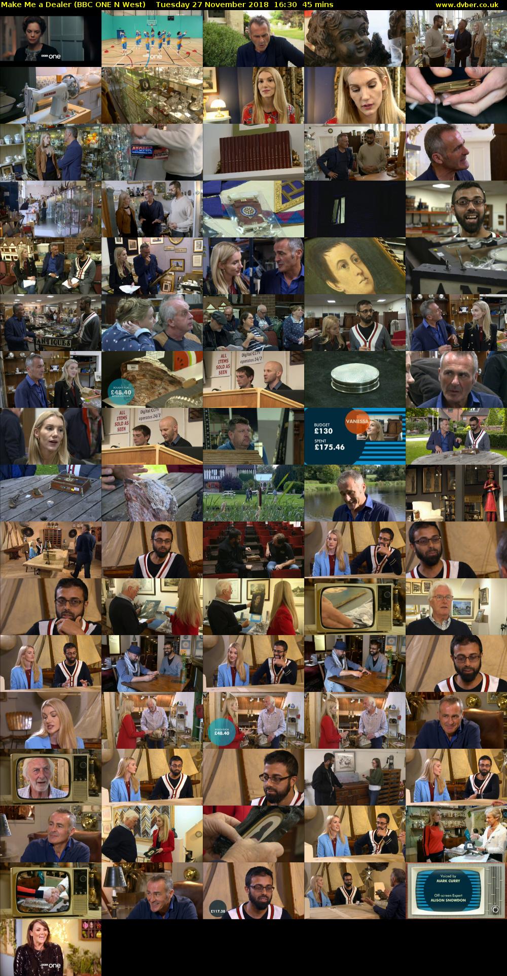 Make Me a Dealer (BBC ONE N West) Tuesday 27 November 2018 16:30 - 17:15