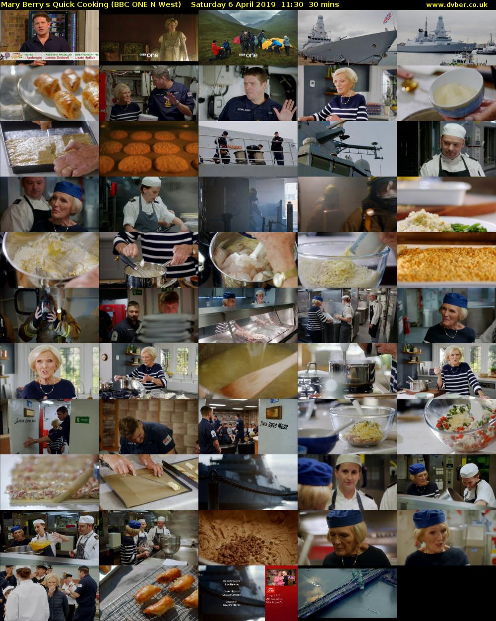 Mary Berrys Quick Cooking (BBC ONE N West) Saturday 6 April 2019 11:30 - 12:00