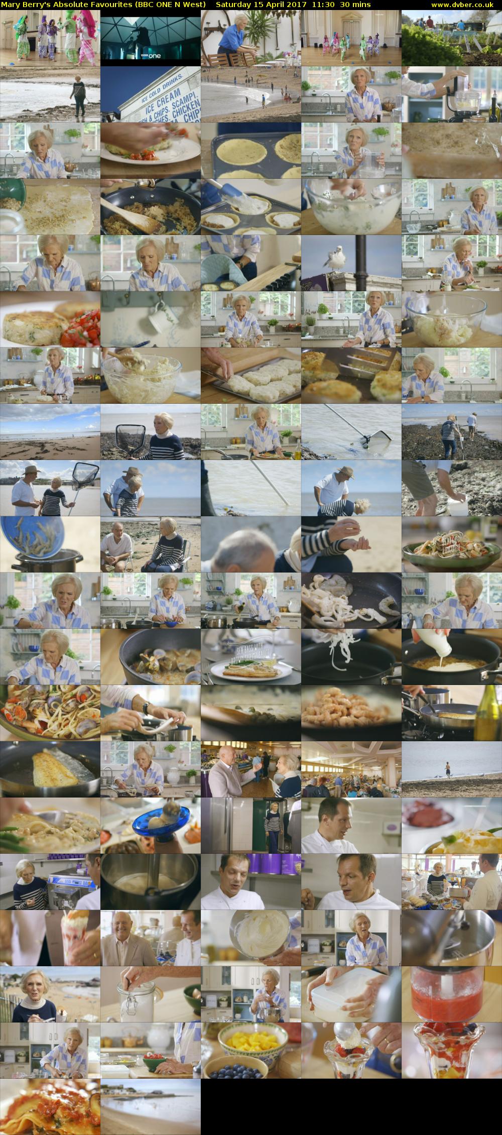Mary Berry's Absolute Favourites (BBC ONE N West) Saturday 15 April 2017 11:30 - 12:00