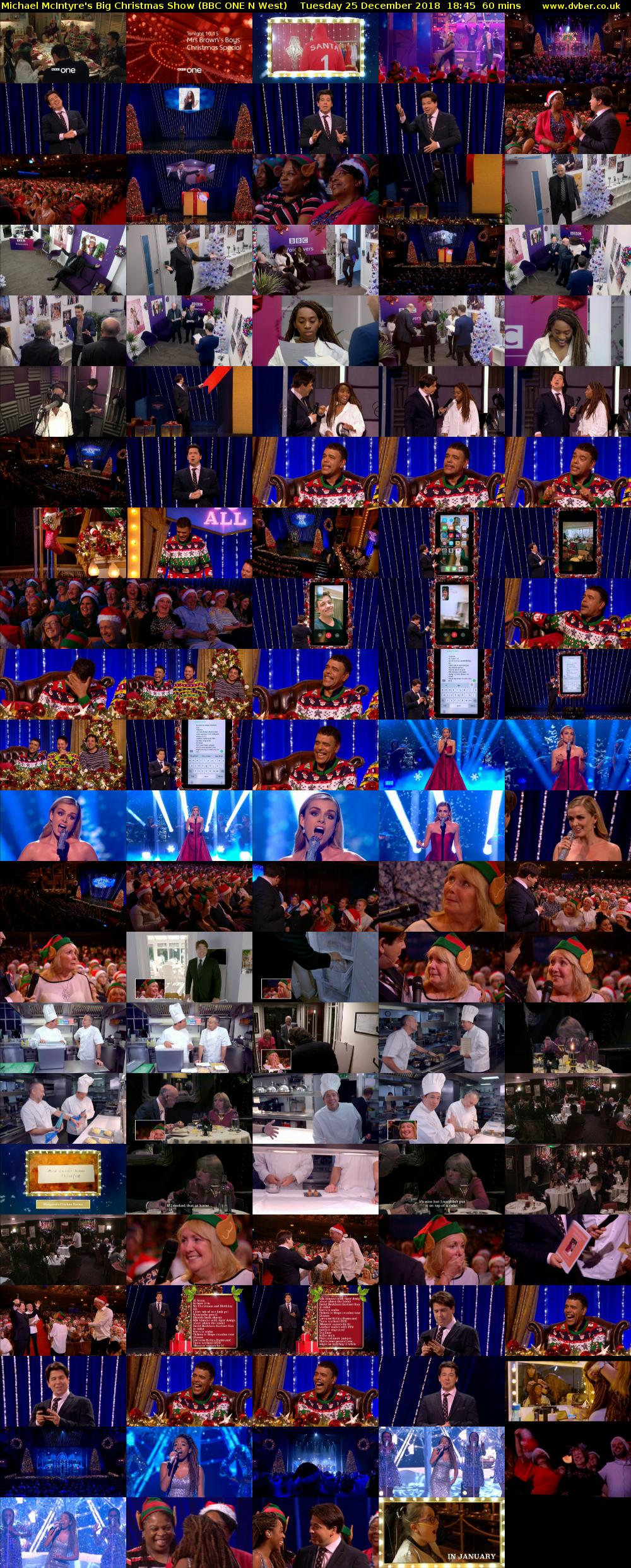 Michael McIntyre's Big Christmas Show (BBC ONE N West) Tuesday 25 December 2018 18:45 - 19:45