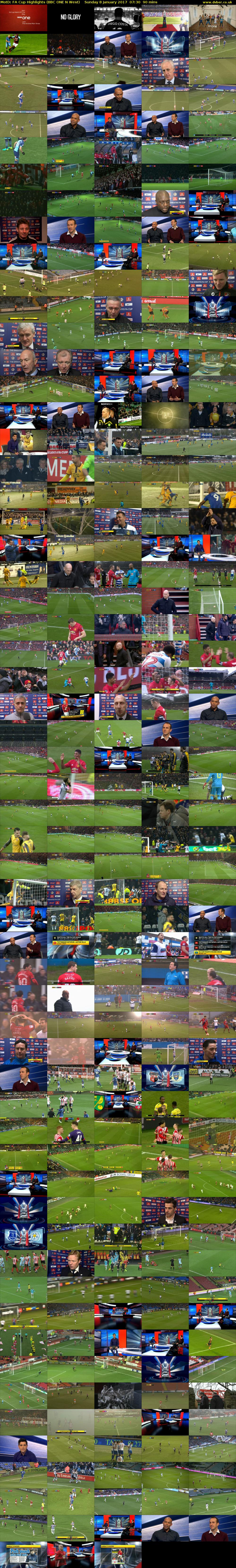 MotD: FA Cup Highlights (BBC ONE N West) Sunday 8 January 2017 07:30 - 09:00