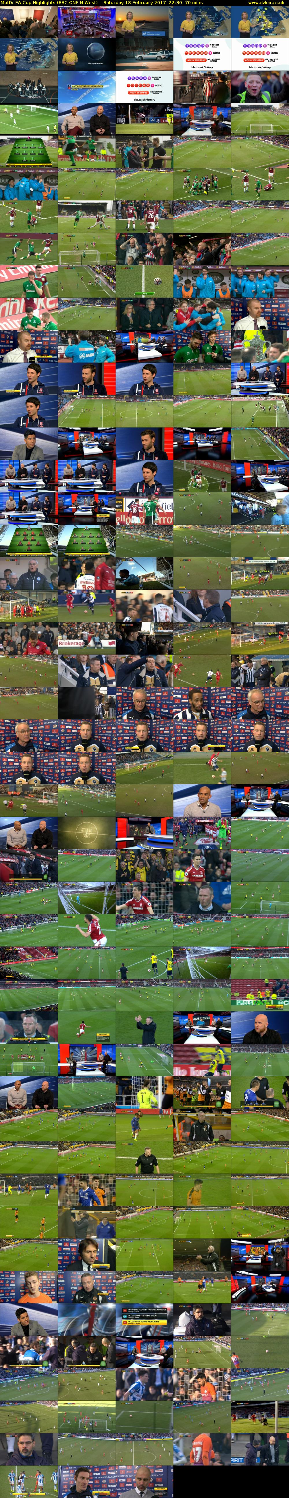 MotD: FA Cup Highlights (BBC ONE N West) Saturday 18 February 2017 22:30 - 23:40