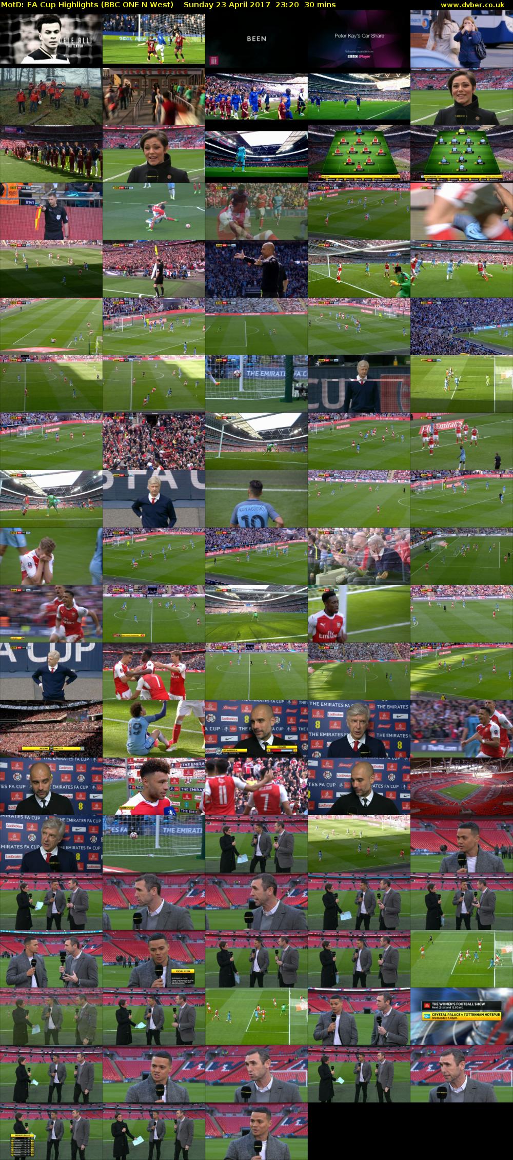 MotD: FA Cup Highlights (BBC ONE N West) Sunday 23 April 2017 23:20 - 23:50