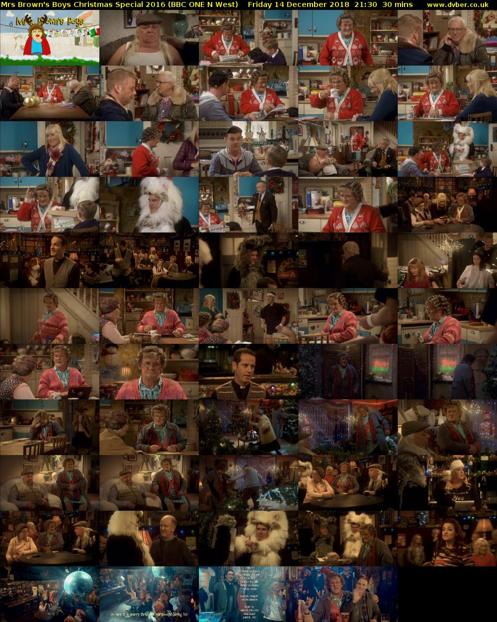 Mrs Brown's Boys Christmas Special 2016 (BBC ONE N West) Friday 14 December 2018 21:30 - 22:00