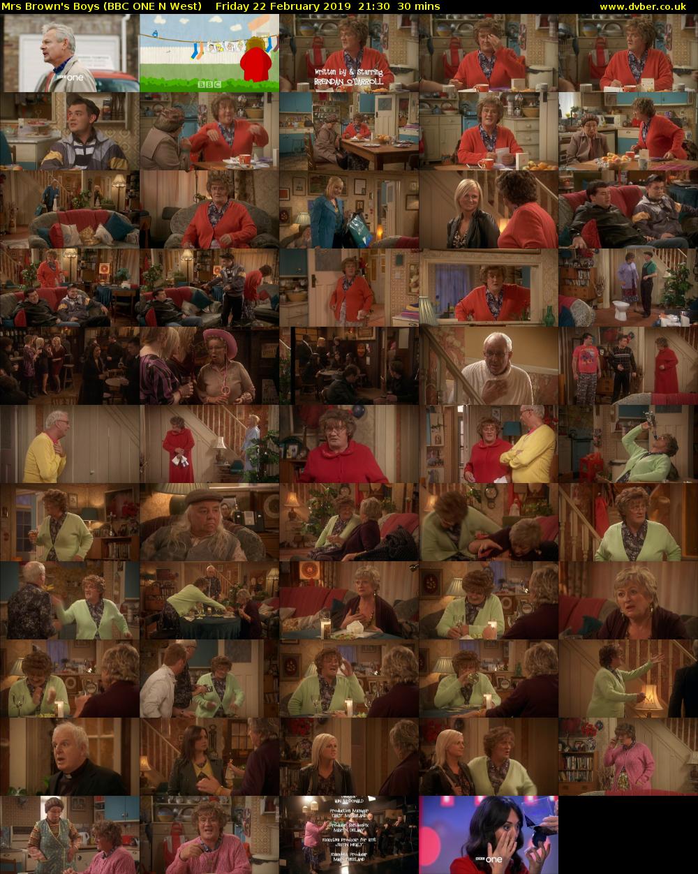Mrs Brown's Boys (BBC ONE N West) Friday 22 February 2019 21:30 - 22:00