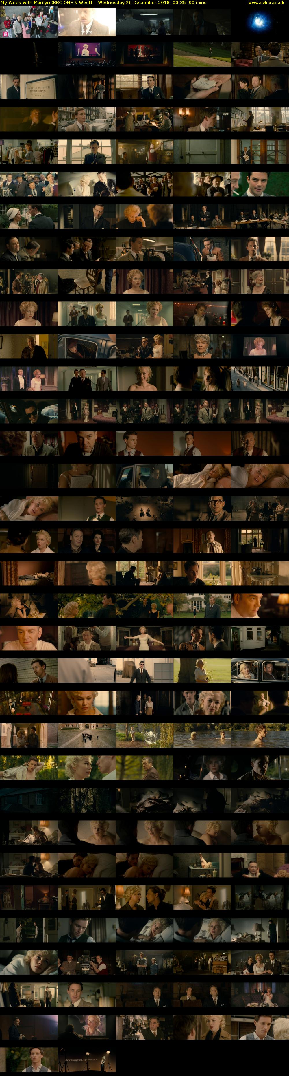 My Week with Marilyn (BBC ONE N West) Wednesday 26 December 2018 00:35 - 02:05