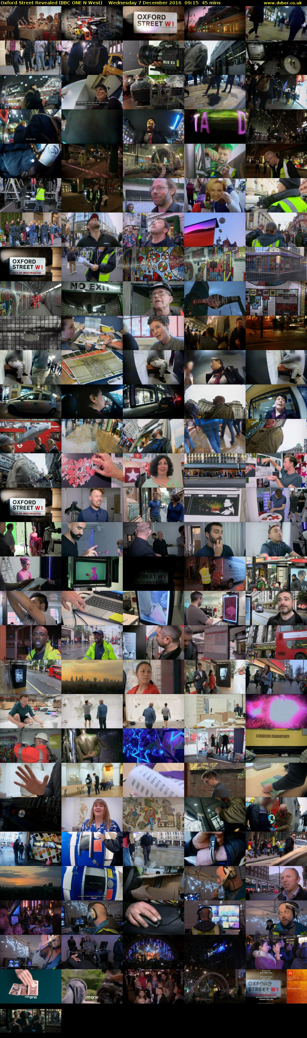 Oxford Street Revealed (BBC ONE N West) Wednesday 7 December 2016 09:15 - 10:00