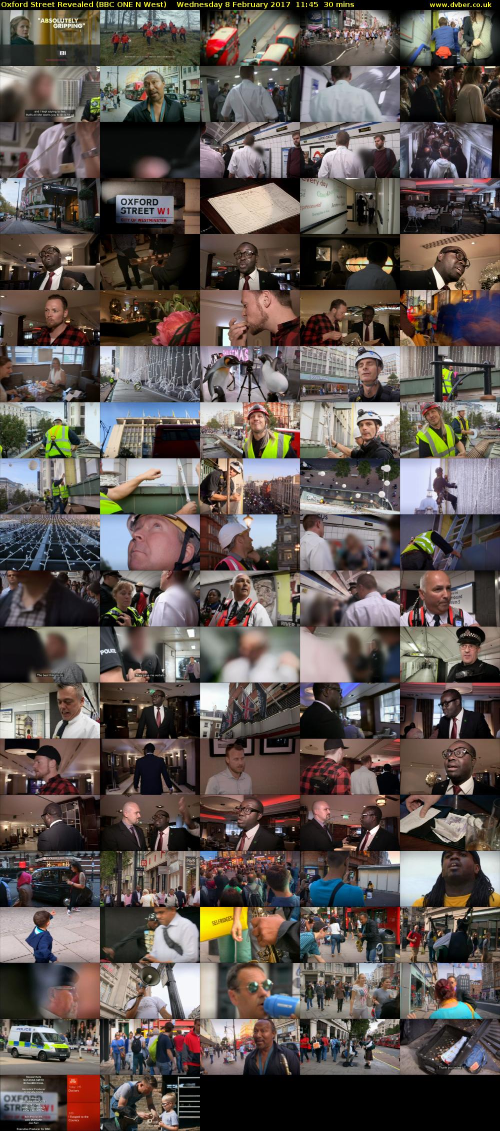Oxford Street Revealed (BBC ONE N West) Wednesday 8 February 2017 11:45 - 12:15