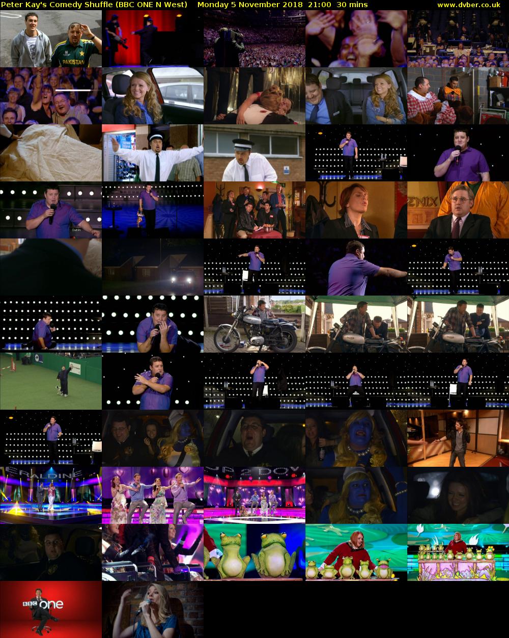 Peter Kay's Comedy Shuffle (BBC ONE N West) Monday 5 November 2018 21:00 - 21:30