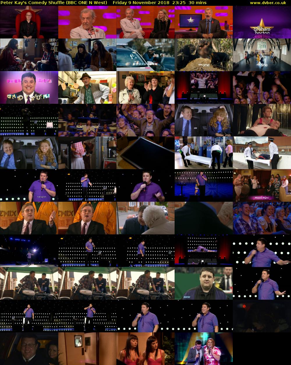 Peter Kay's Comedy Shuffle (BBC ONE N West) Friday 9 November 2018 23:25 - 23:55