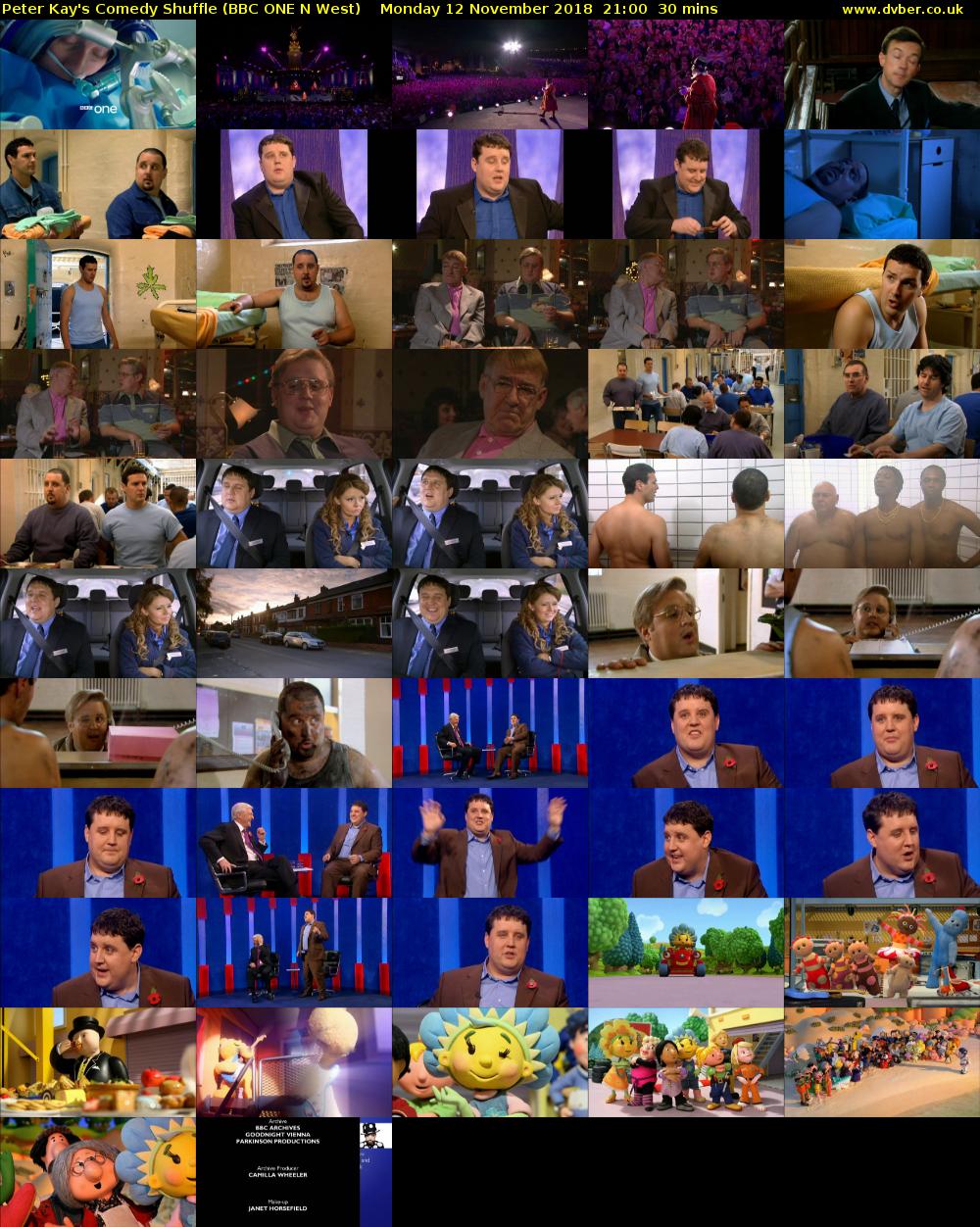 Peter Kay's Comedy Shuffle (BBC ONE N West) Monday 12 November 2018 21:00 - 21:30