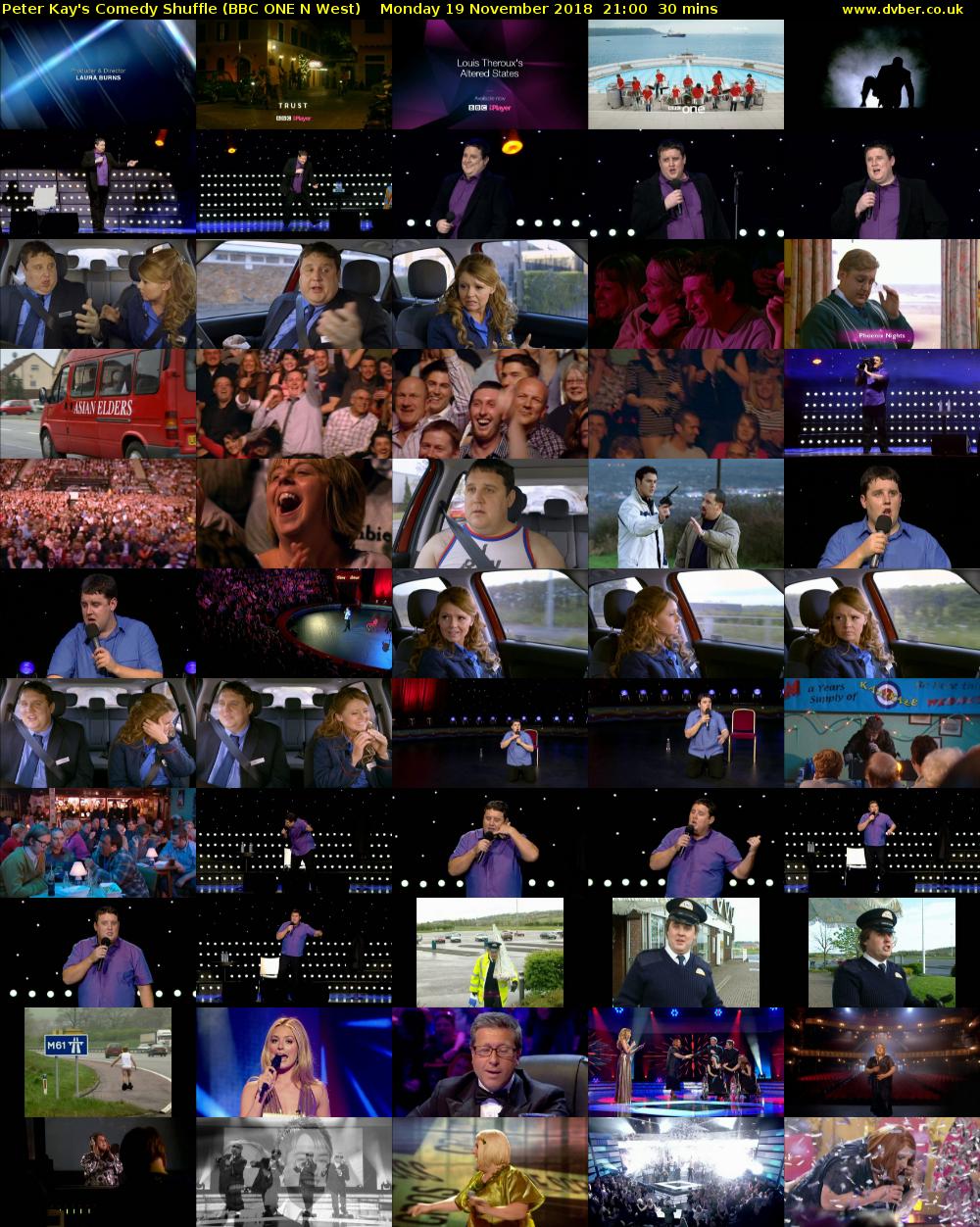 Peter Kay's Comedy Shuffle (BBC ONE N West) Monday 19 November 2018 21:00 - 21:30