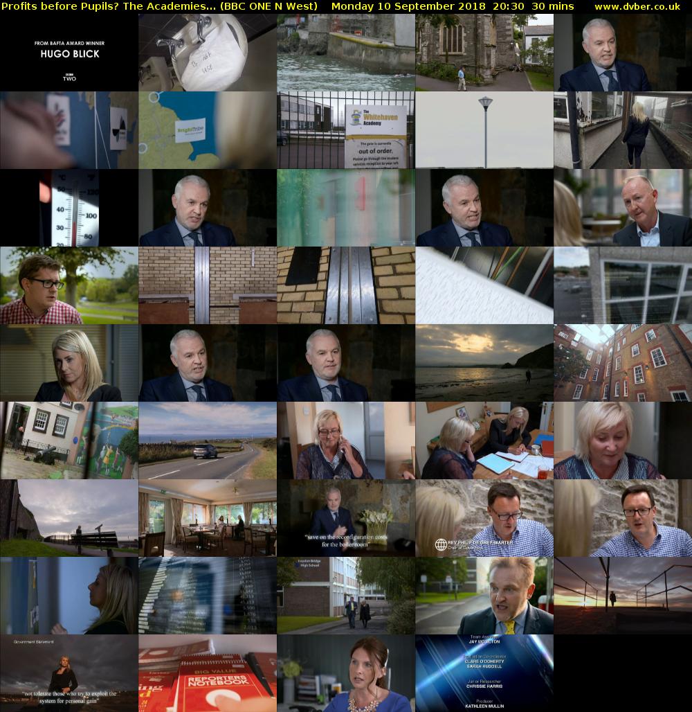 Profits before Pupils? The Academies... (BBC ONE N West) Monday 10 September 2018 20:30 - 21:00