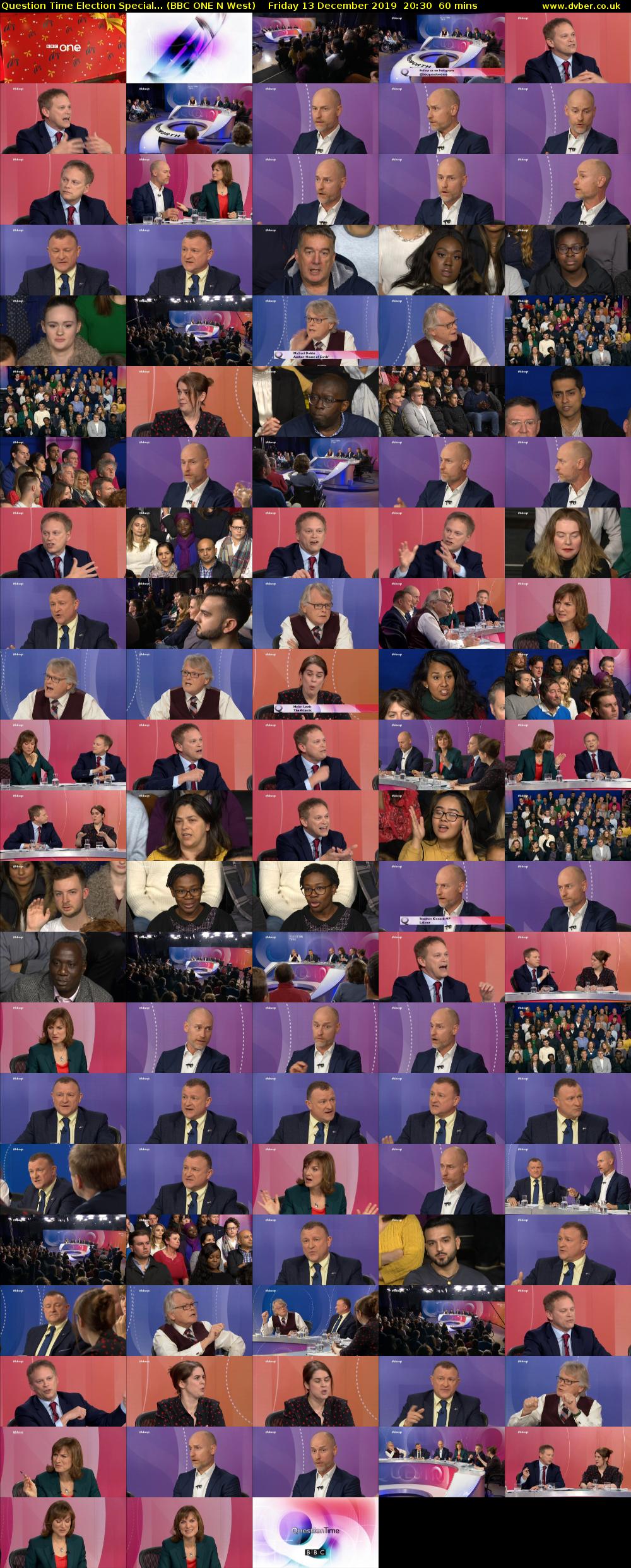 Question Time Election Special... (BBC ONE N West) Friday 13 December 2019 20:30 - 21:30