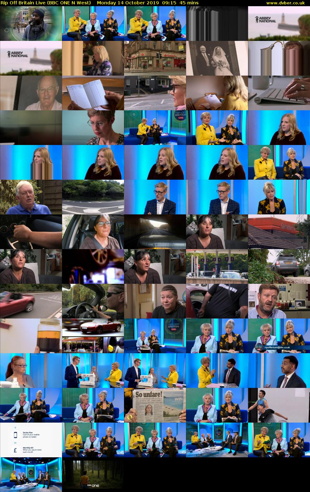 Rip Off Britain Live (BBC ONE N West) Monday 14 October 2019 09:15 - 10:00