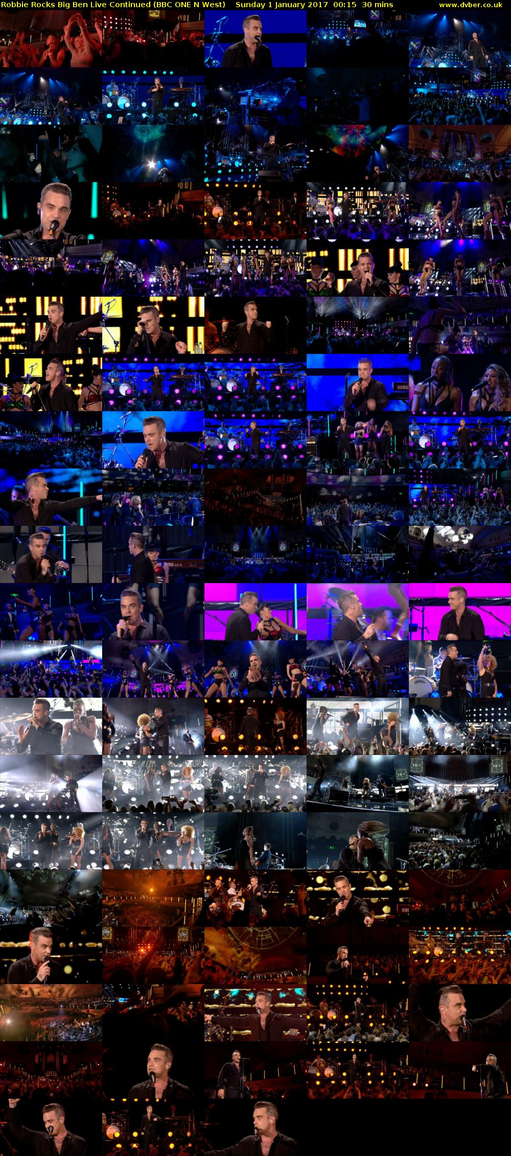 Robbie Rocks Big Ben Live Continued (BBC ONE N West) Sunday 1 January 2017 00:15 - 00:45