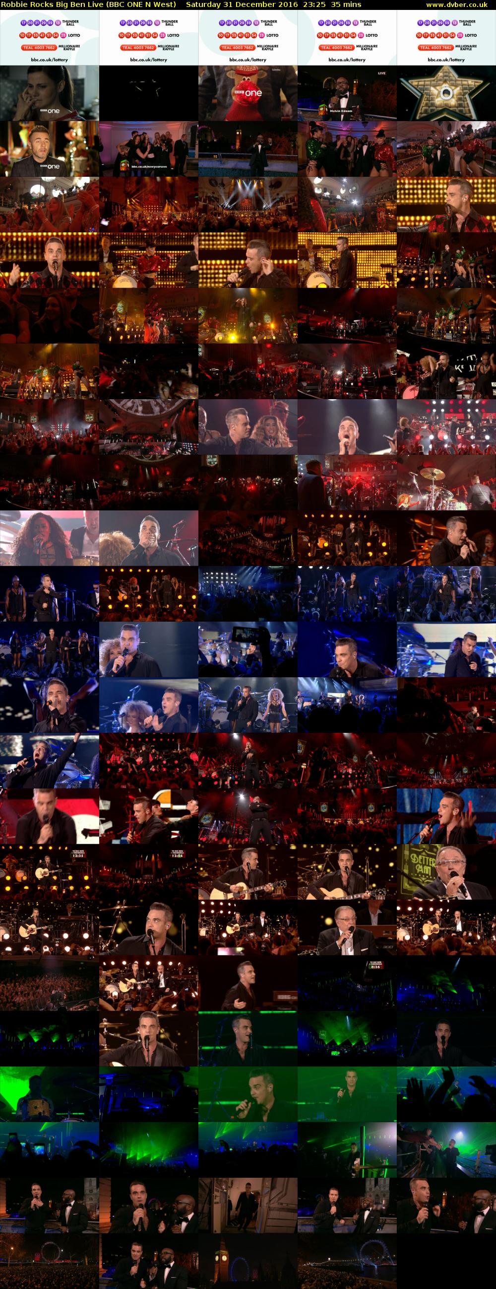 Robbie Rocks Big Ben Live (BBC ONE N West) Saturday 31 December 2016 23:25 - 00:00