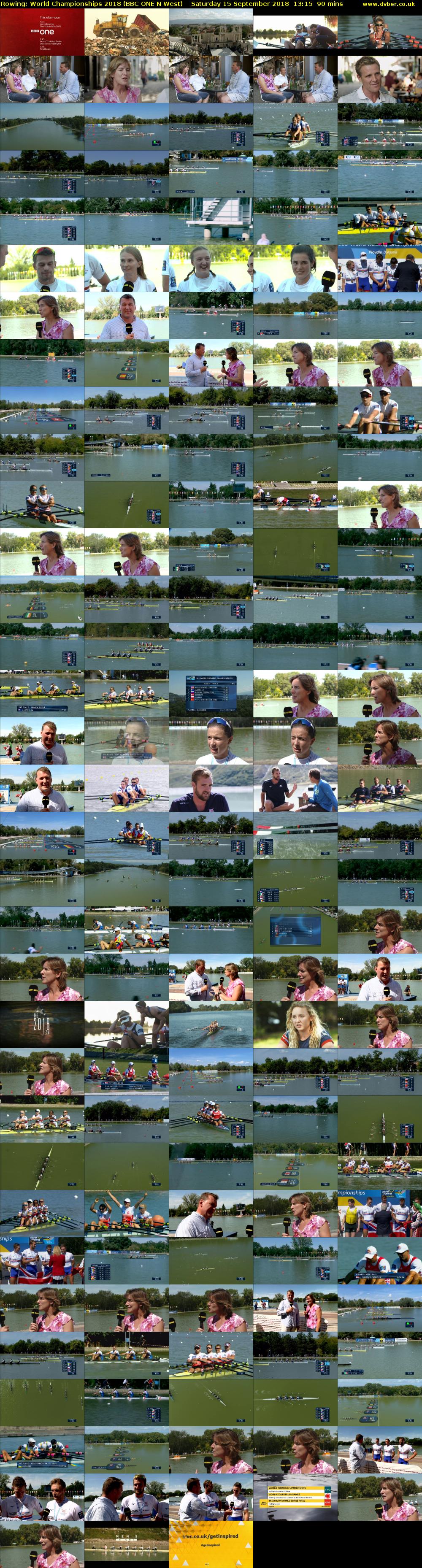 Rowing: World Championships 2018 (BBC ONE N West) Saturday 15 September 2018 13:15 - 14:45