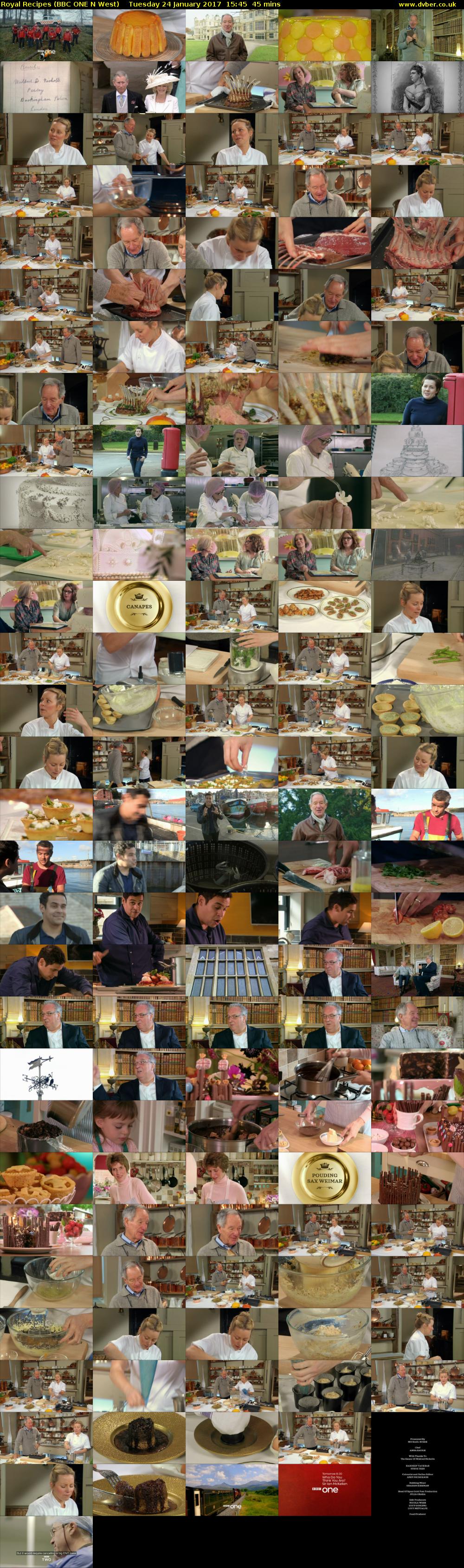 Royal Recipes (BBC ONE N West) Tuesday 24 January 2017 15:45 - 16:30