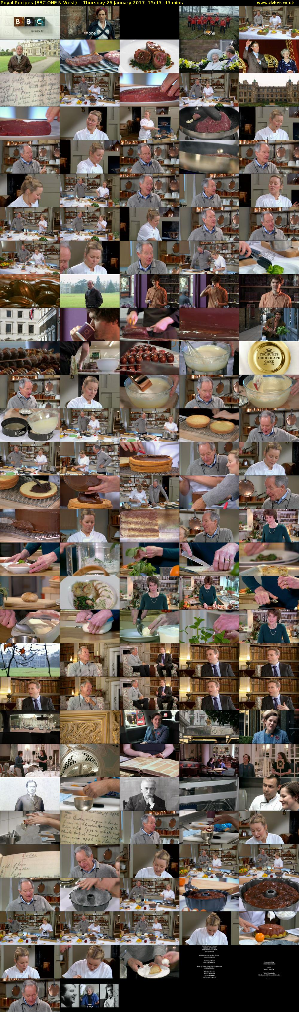 Royal Recipes (BBC ONE N West) Thursday 26 January 2017 15:45 - 16:30