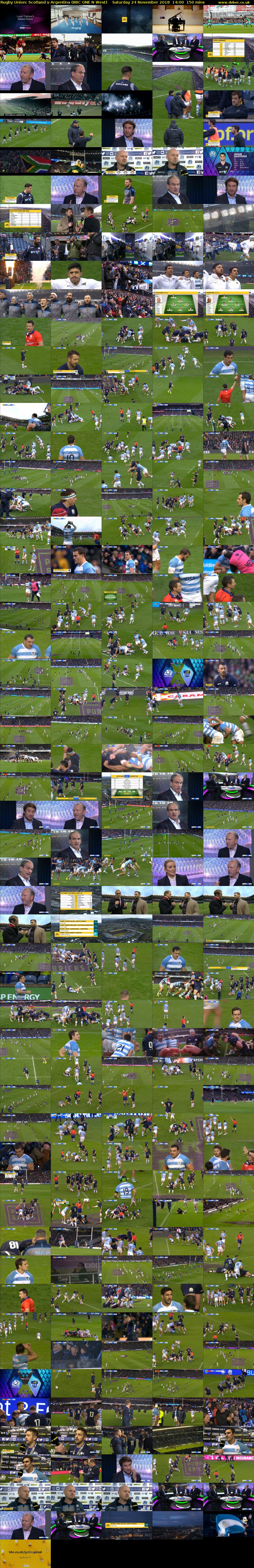 Rugby Union: Scotland v Argentina (BBC ONE N West) Saturday 24 November 2018 14:00 - 16:30