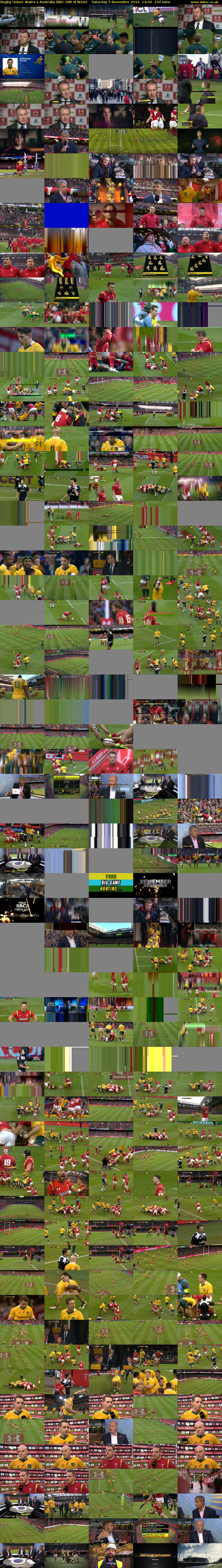Rugby Union: Wales v Australia (BBC ONE N West) Saturday 5 November 2016 14:00 - 16:30