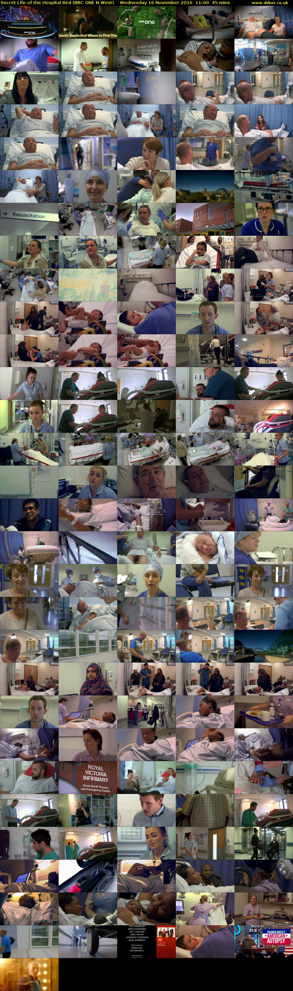Secret Life of the Hospital Bed (BBC ONE N West) Wednesday 16 November 2016 11:00 - 11:45