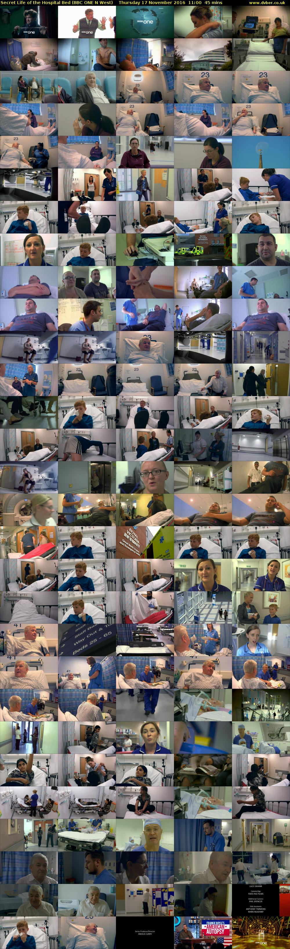 Secret Life of the Hospital Bed (BBC ONE N West) Thursday 17 November 2016 11:00 - 11:45