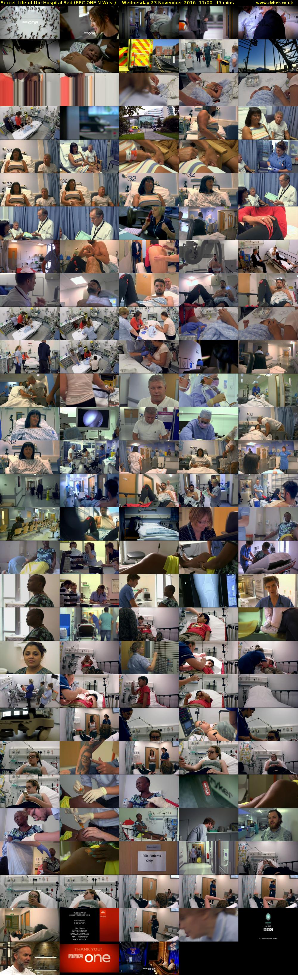 Secret Life of the Hospital Bed (BBC ONE N West) Wednesday 23 November 2016 11:00 - 11:45