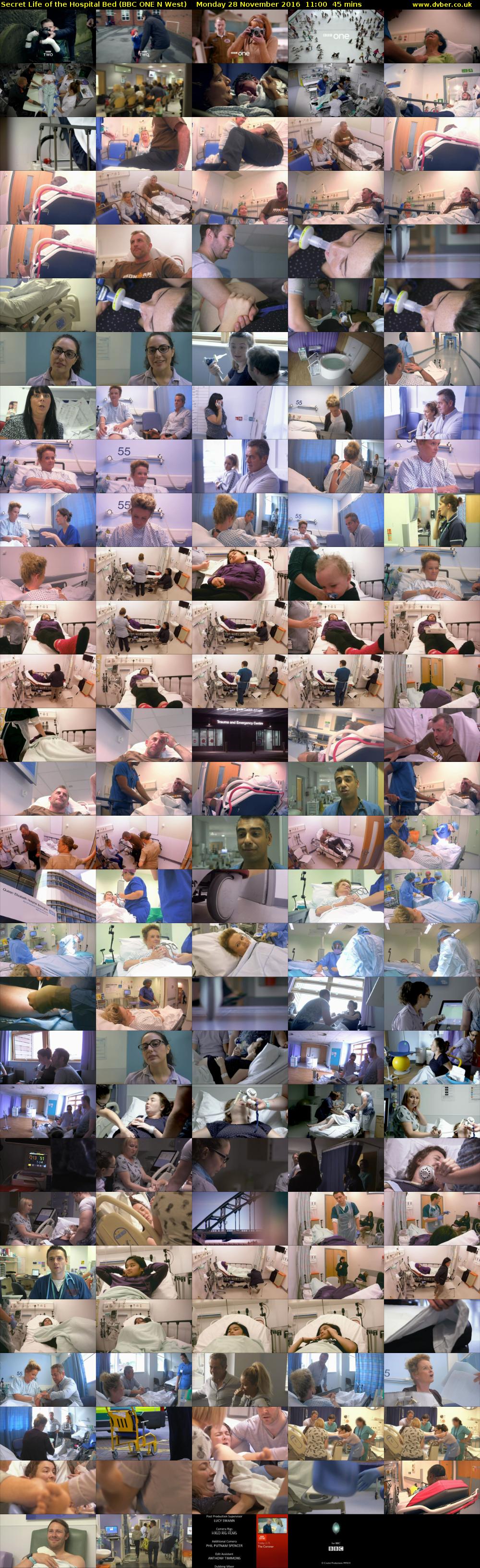 Secret Life of the Hospital Bed (BBC ONE N West) Monday 28 November 2016 11:00 - 11:45