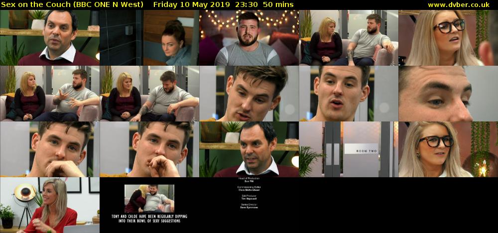Sex On The Couch (BBC ONE N West) Friday 10 May 2019 23:30 - 00:20