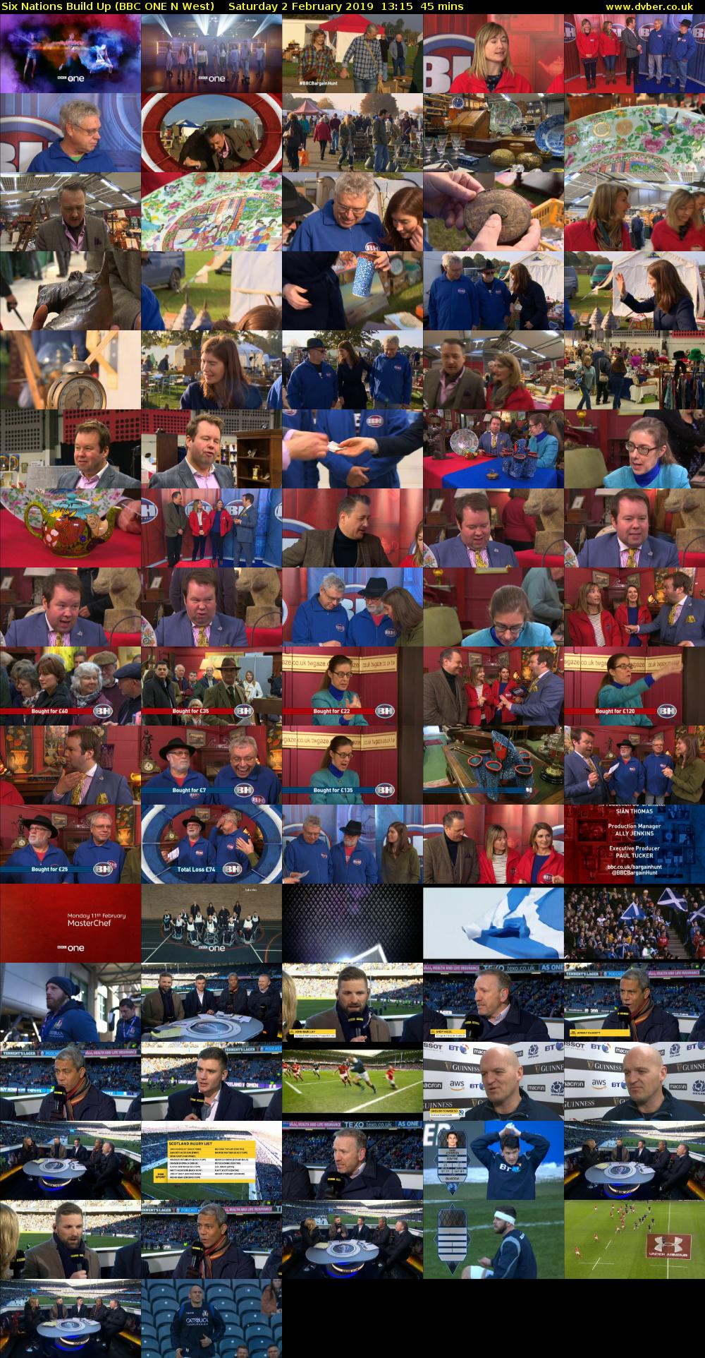 Six Nations Build Up (BBC ONE N West) Saturday 2 February 2019 13:15 - 14:00