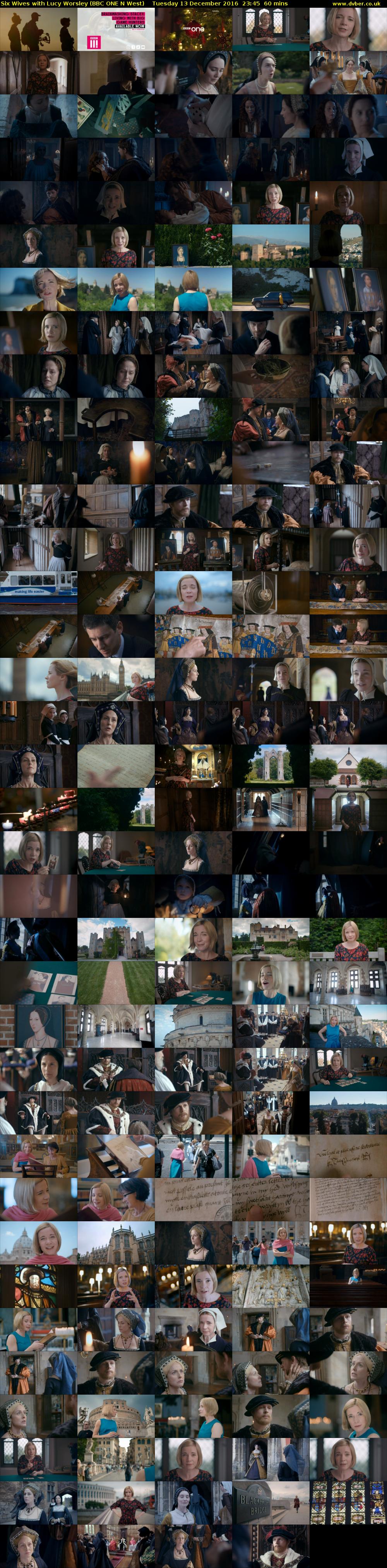 Six Wives with Lucy Worsley (BBC ONE N West) Tuesday 13 December 2016 23:45 - 00:45