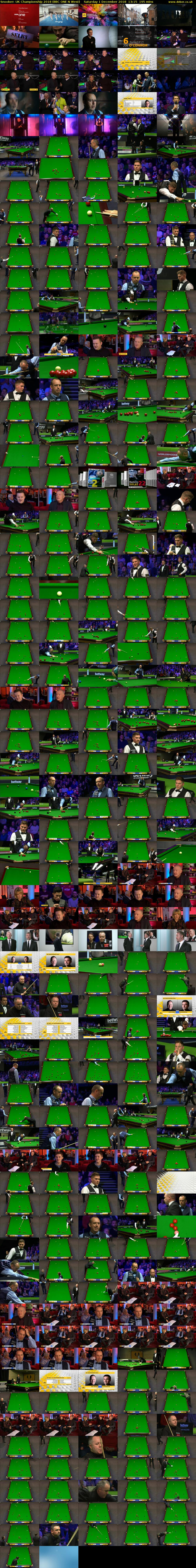 Snooker: UK Championship 2018 (BBC ONE N West) Saturday 1 December 2018 13:15 - 16:30