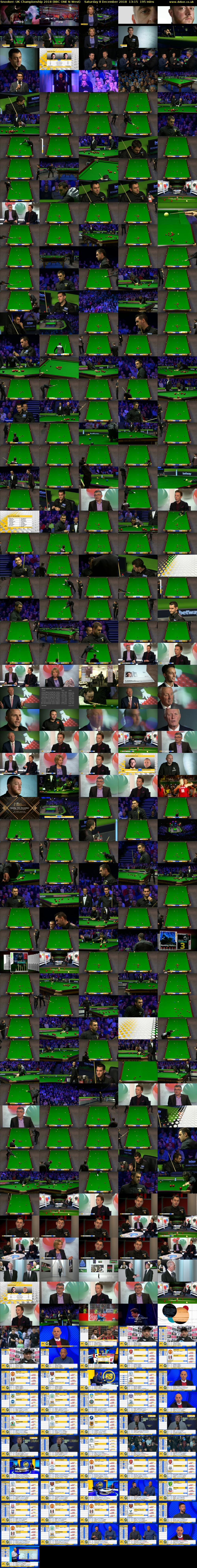 Snooker: UK Championship 2018 (BBC ONE N West) Saturday 8 December 2018 13:15 - 16:30