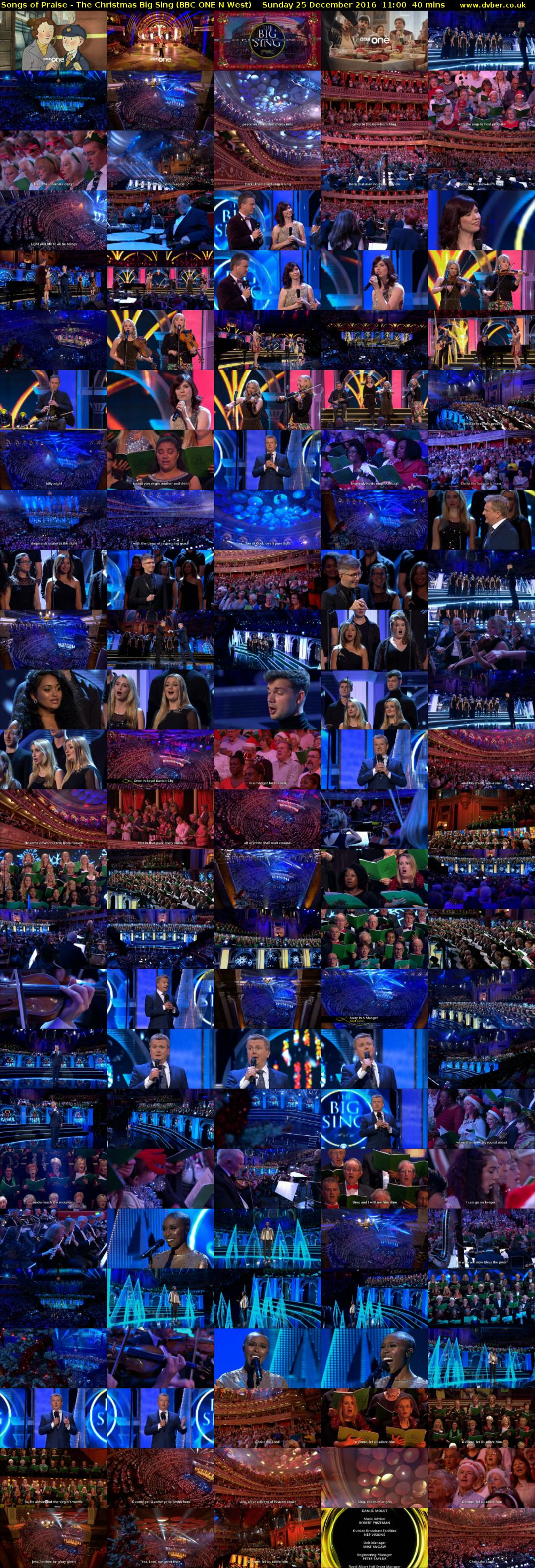 Songs of Praise - The Christmas Big Sing (BBC ONE N West) Sunday 25 December 2016 11:00 - 11:40