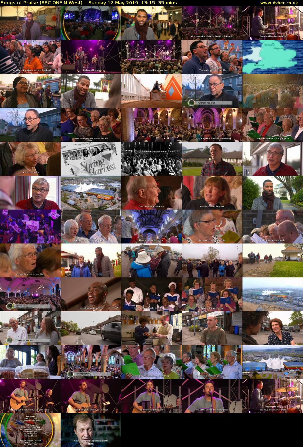 Songs of Praise (BBC ONE N West) Sunday 12 May 2019 13:15 - 13:50