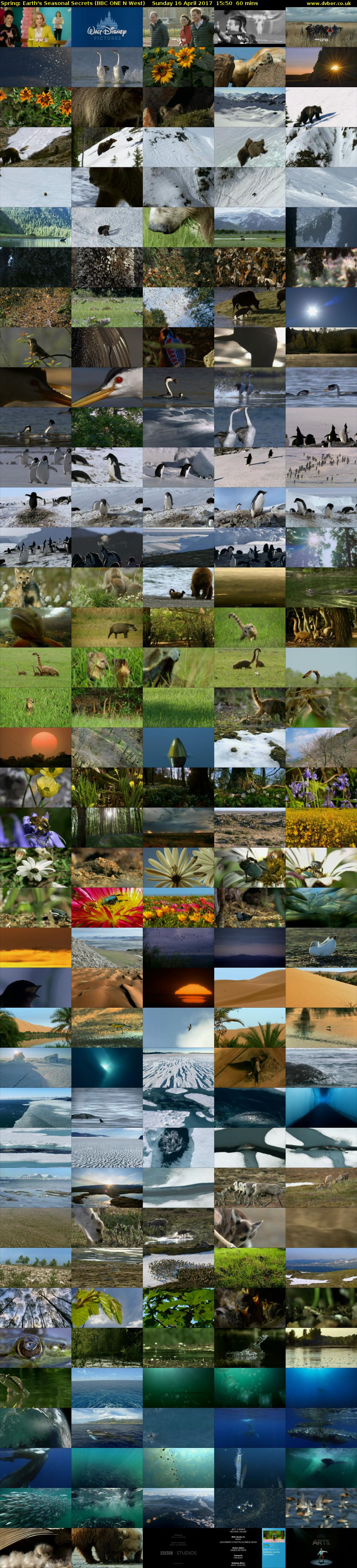 Spring: Earth's Seasonal Secrets (BBC ONE N West) Sunday 16 April 2017 15:50 - 16:50
