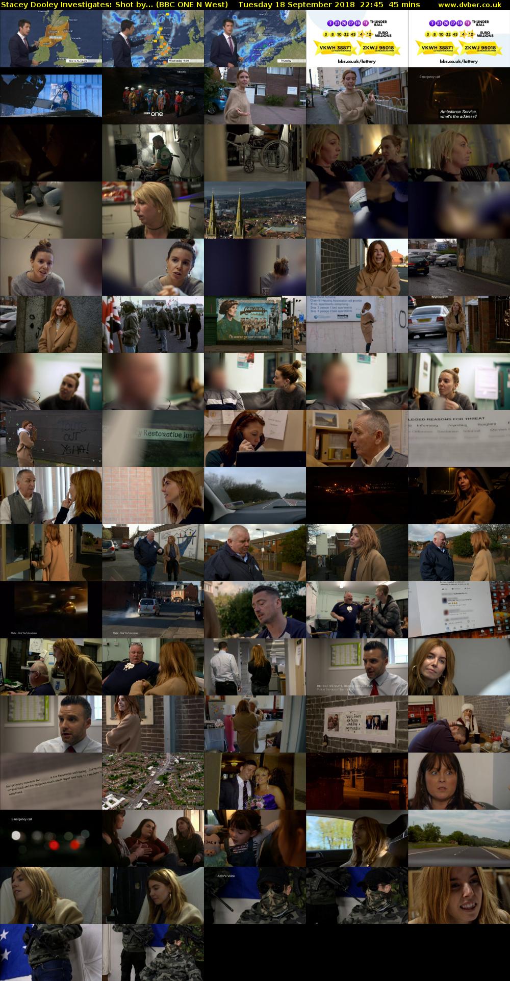Stacey Dooley Investigates: Shot by... (BBC ONE N West) Tuesday 18 September 2018 22:45 - 23:30