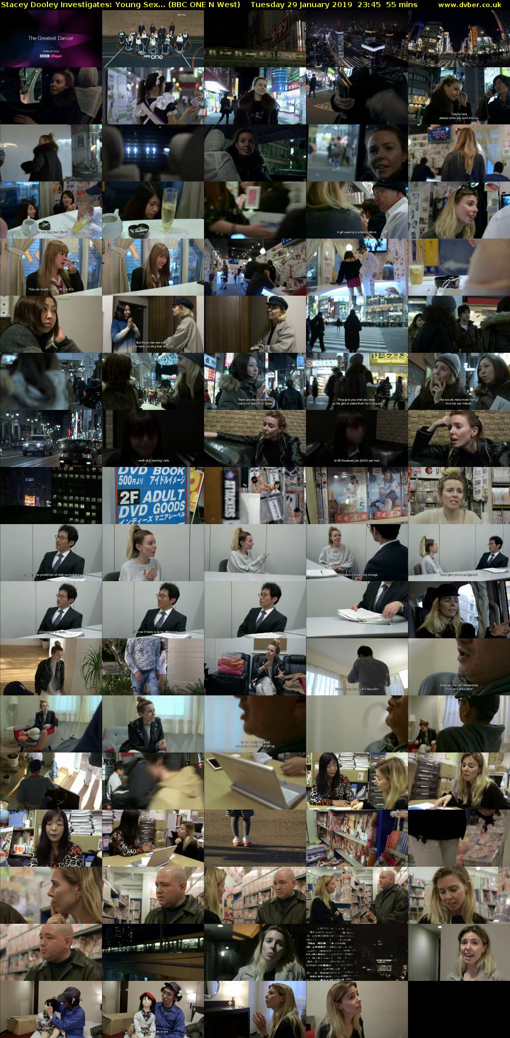 Stacey Dooley Investigates: Young Sex... (BBC ONE N West) Tuesday 29 January 2019 23:45 - 00:40