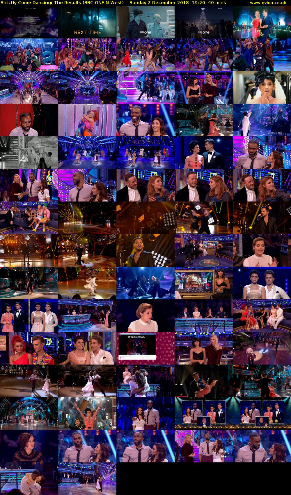 Strictly Come Dancing: The Results (BBC ONE N West) Sunday 2 December 2018 19:20 - 20:00