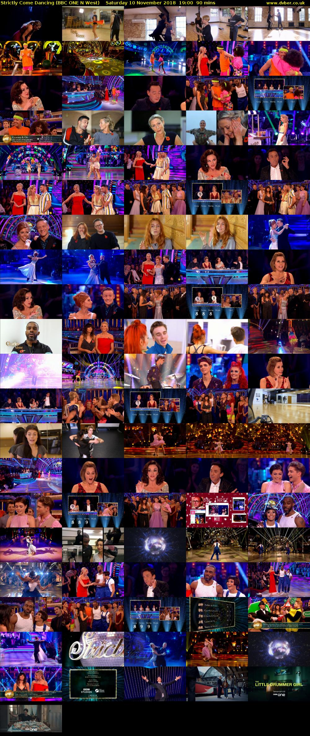 Strictly Come Dancing (BBC ONE N West) Saturday 10 November 2018 19:00 - 20:30