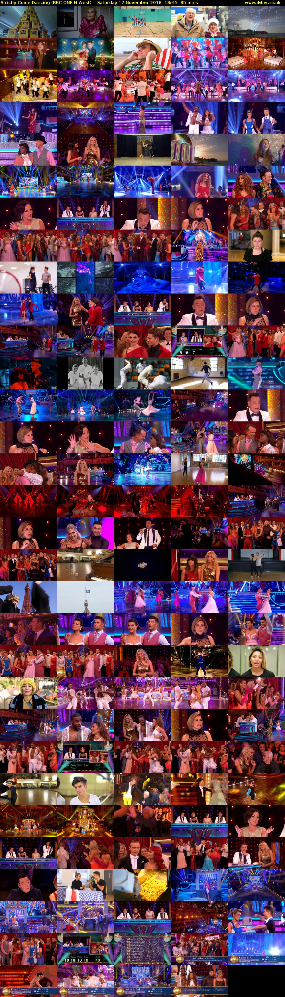 Strictly Come Dancing (BBC ONE N West) Saturday 17 November 2018 18:45 - 20:10