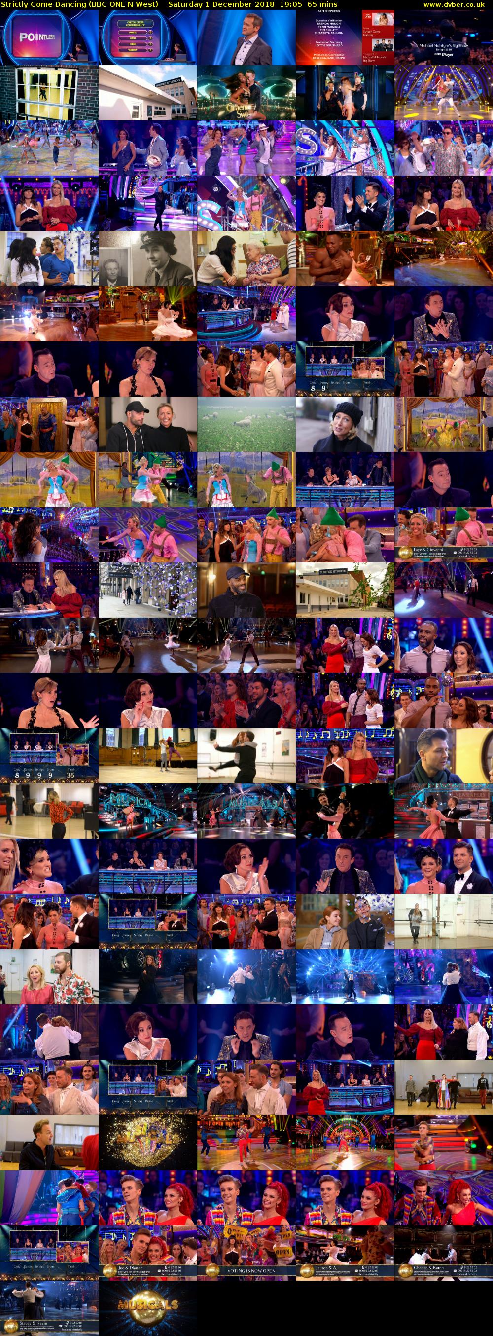 Strictly Come Dancing (BBC ONE N West) Saturday 1 December 2018 19:05 - 20:10