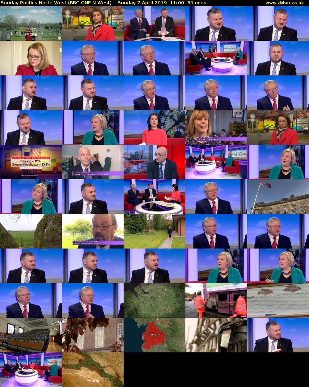Sunday Politics North West (BBC ONE N West) Sunday 7 April 2019 11:00 - 11:30