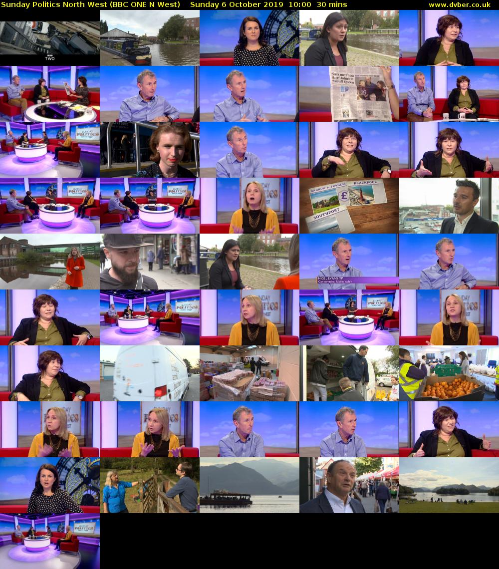 Sunday Politics North West (BBC ONE N West) Sunday 6 October 2019 10:00 - 10:30