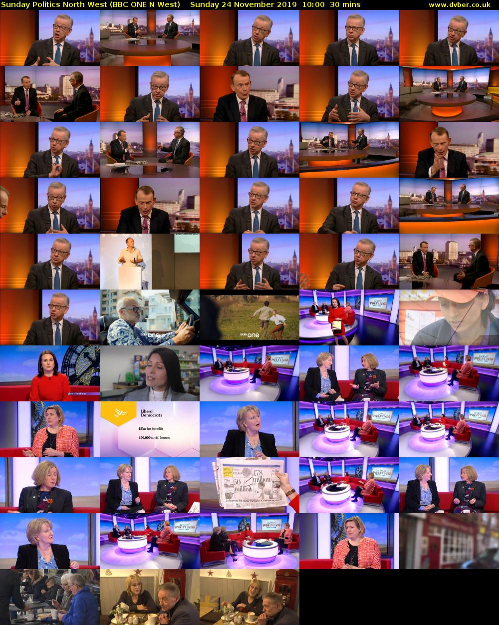 Sunday Politics North West (BBC ONE N West) Sunday 24 November 2019 10:00 - 10:30