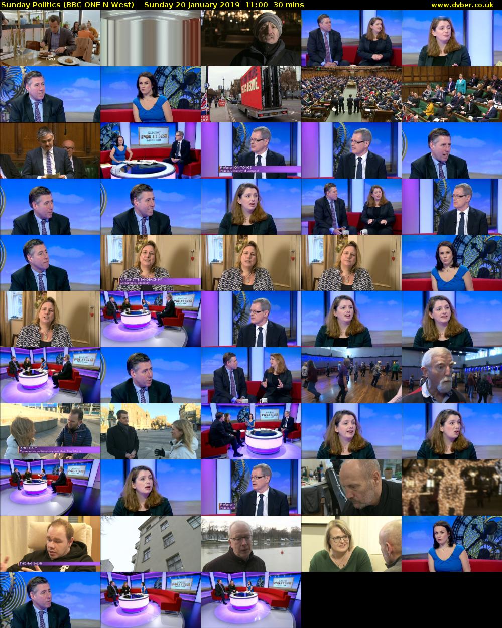Sunday Politics (BBC ONE N West) Sunday 20 January 2019 11:00 - 11:30