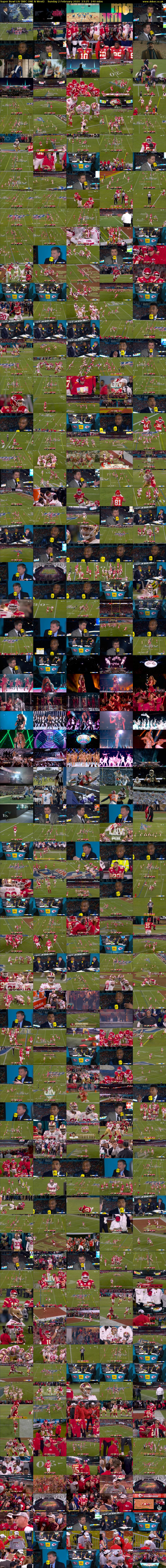 Super Bowl LIV (BBC ONE N West) Sunday 2 February 2020 23:25 - 03:25