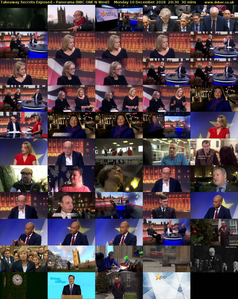 Takeaway Secrets Exposed - Panorama (BBC ONE N West) Monday 10 December 2018 20:30 - 21:00